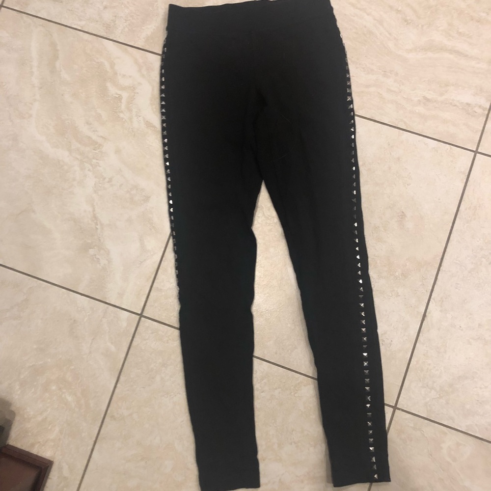 Express black studded leggings